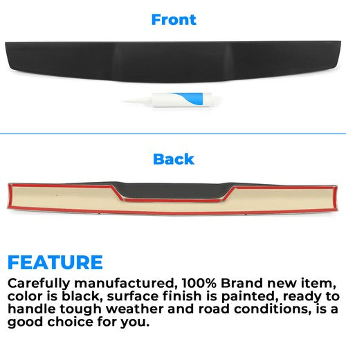 Painted Black Trunk Roof Spoiler Lip Wing for Ford F-150 F150 Gen 2 Raptor 15-20