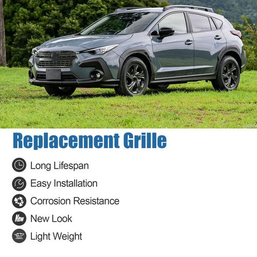 DURAFORCE Front Bumper Upper Grille Matte Black Replacement For 2024 2025 Subaru Crosstrek