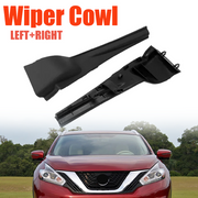 DURAFORCE For 2015-2024 2017 Nissan Murano Windshield Wiper Cowl Extension Trim Pair Black