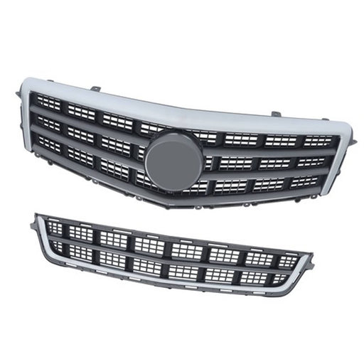 DURAFORCE For Cadillac ATS 2013-2014 2Pcs Front Upper Bumper Grille + Lower Grille Plastic