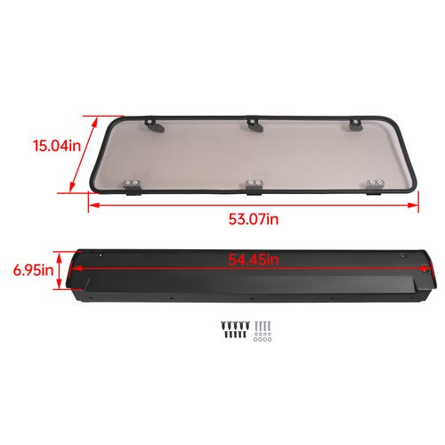 Tinted Rear Windshield for Polaris General 1000 4 2016-2025