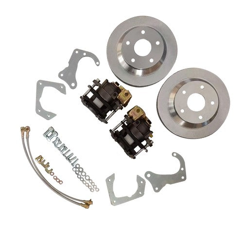 DURAFORCE Rear Brake Disc Set for GM 7.5 Inch 10 Bolt Bolt-On Rear Brake Kit w/ E-Brake