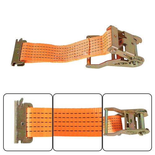 DURAFORCE 2"x 20' E-Track Ratchet Tie Strap Truck 4400 lb Enclosed Cargo Van Straps 4 Set