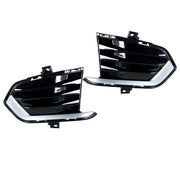 DURAFORCE Fog Lamp Cover For Cadillac XT5 2017-2019 Black New Driver+Passenger Side Front