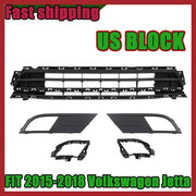 DURAFORCE ZZ2V00734 Front Lower Grille Fog Light & Bezels & Brackets for Jetta 2015 2016