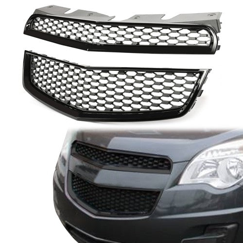 DURAFORCE Black Front Upper Bumper Grille Honeycomb For 10-15 Chevy Equinox