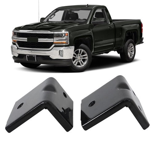 DURAFORCE Left+Right Side Black Metal Suit For 16-18 Silverado 1500 Front Bumper Bracket