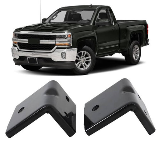 DURAFORCE Left+Right Side Black Metal Suit For 16-18 Silverado 1500 Front Bumper Bracket