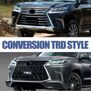 DURAFORCE Front Upper Grille for Lexus LX570 2016-2021 Luxury Chrome Black NEW Style