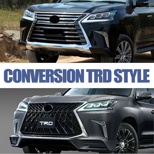 DURAFORCE Front Upper Grille for Lexus LX570 2016-2021 Luxury Chrome Black NEW Style