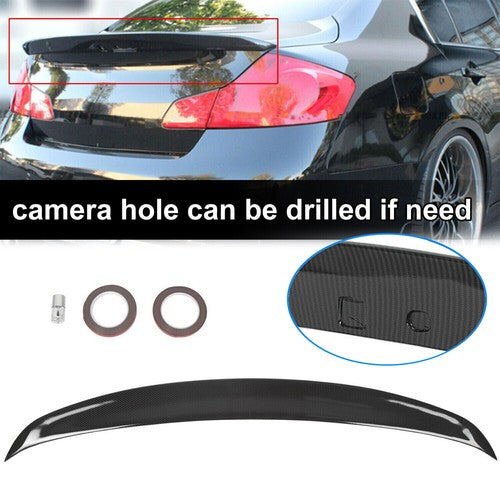 2010-2015 JDM Rear Trunk Wing Spoiler Carbon Look for Infiniti G25 G35 G37 Q40
