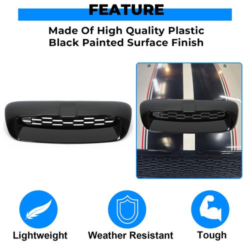 Black Painted Hood Air Intake Vent Scoop for Mini Cooper S 07-14 R55 R56 R57 R58