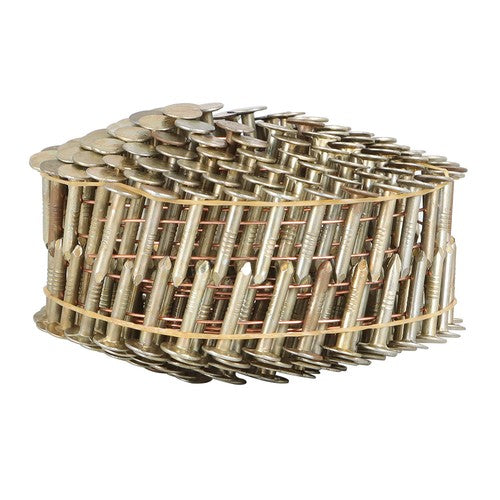 DURAFORCE 7/8" × 0.12" × 3/8" 15 Degree Galvanized Coil Roofing Nails 7200 Pack