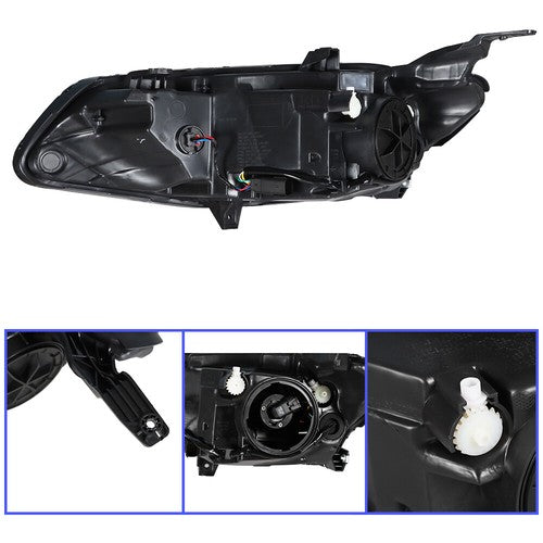 DURAFORCE Headlamps Halogen Clear Lens Fit For Chevy Malibu 2016-2018 LH/Driver Headlights
