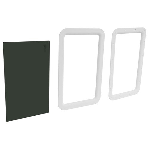 15 x24 White RV Window Entry Door Tinted Glass for Universal RV Trailer Camper