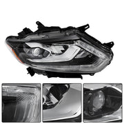 DURAFORCE For Nissan Rogue 2014-2016 RH&LH Black Housing Clear Lens LED Type Headlights