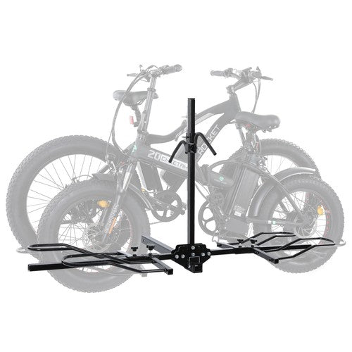 Foldable 2 Bike Floor Stand Hitch Mount Rack For Fat Tire Electric Bicycle