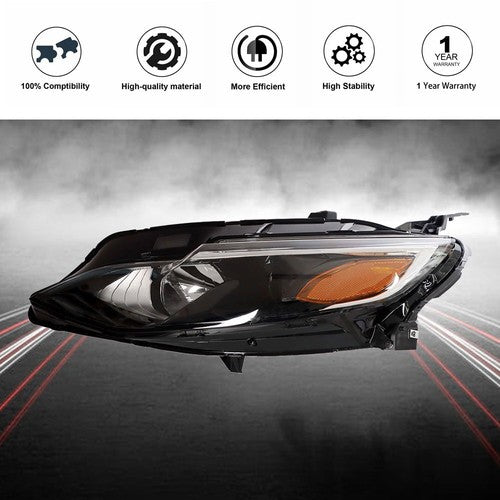 DURAFORCE Fit For Chevy Malibu 2019-2020 Headlight Assembly Set Left Driver Side LH Clear