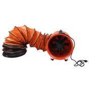 DURAFORCE Industrial Portable Blower Steel Orange 520W 2300CFM 3300RPM 12' 32.8ft Ducting