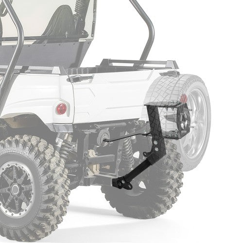 Black Steel Hitch Mounted Spare Tire Carrier for Kawasaki Teryx4 800 2014 2025
