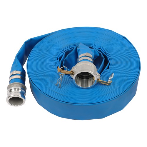 DURAFORCE 2"X100FT Pool Backwash Hose Heavy Duty Reinforced PVC Lay Flat Water Discharge