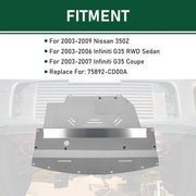 DURAFORCE Engine Tray Splash Shield Guard Skid Plate For Nissan 350Z INFINITI G35 2003-09