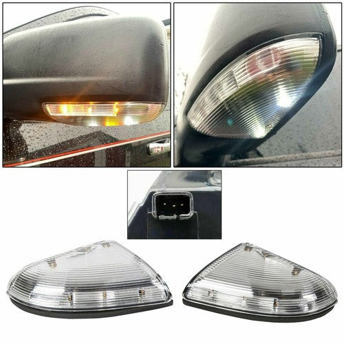 2 Pcs LED Mirror Turn Signal Lights Puddle Lamps For 2009 14 Dodge Ram 1500 2500
