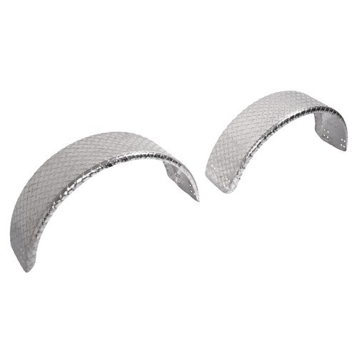 DURAFORCE 2-Pack 14 Gauge Aluminum Diamond Plate Round Trailer Cargo Fender 9" X 31" X 15"