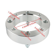 DURAFORCE For 1991-1996 Kawasaki Mule 500 Silver X4 4x137 Wheel Spacer 1.5" 110mm M10x1.25