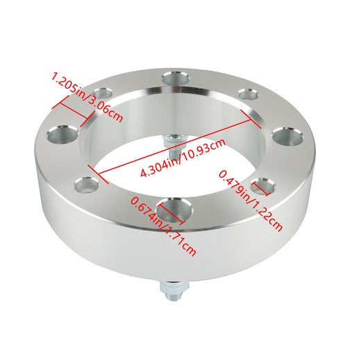DURAFORCE For 1991-1996 Kawasaki Mule 500 Silver X4 4x137 Wheel Spacer 1.5" 110mm M10x1.25