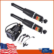 DURAFORCE Pair Air Suspension Shocks+Compressor Pump For Cadillac Escalade 1500 2001-2013