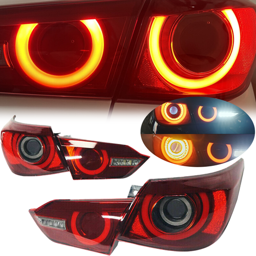DURAFORCE LED Tail Lights Lamp 4PCS for 2014-2017 for Infiniti Q50 Red Skyline V37 400R