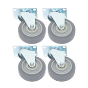 DURAFORCE 4 Pack Grey With Diagonal Bar 1200 Lbs 4 Inch Swivel Caster Wheels Heavy Duty