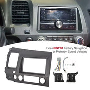 DURAFORCE For Honda Civic 2006-2011 Double Din Radio Stereo Dash Kit w/Wiring Harness