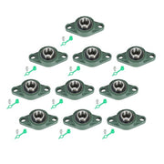 DURAFORCE 10PCS UCFL205-16 Pillow Block Flange Bearing 1" Bore 2 Bolt Solid Base