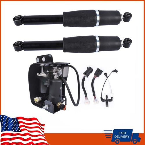 DURAFORCE Rear Suspension Air Shocks & Compressor Set for 2002-2013 Cadillac Escalade GMC