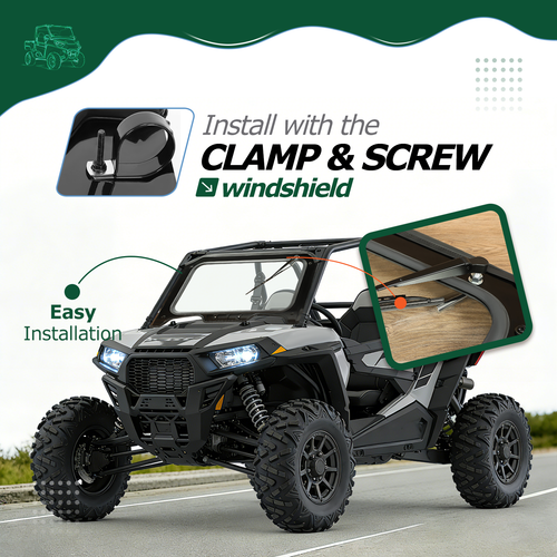 DURAFORCE For Polaris RZR XP 4 1000 Turbo Glass Front Full Vented Windshield 2019-2023
