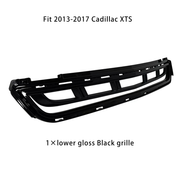 DURAFORCE Front Bumper Black Upper Grille Lower Grill 2PCS for 2013-2017 for Cadillac XTS