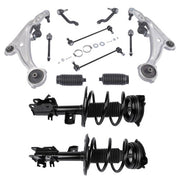 DURAFORCE 12x Front Struts w/ Spring Lower Control Arms Tierod For Nissan Altima 2007-2012