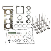 DURAFORCE Engine Gasket Kit & Intake Exhaust Valves for Mercedes E250 C250 C200 E200 1.8L