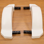 DURAFORCE 2 Single Axle Trailer Fenders w/ Top Step For 13" Wheels Tires Skirt Boat White