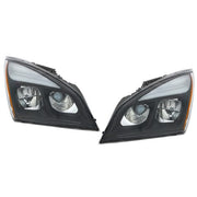 DURAFORCE For Freightliner Cascadia Full LED Black Housing Headlights Headlamps 2018-2023