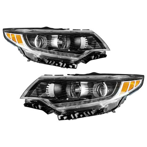 For 2016 2017 2018 Kia Optima LED DRL Headlights w/ Bulbs Headlamps Left & Right
