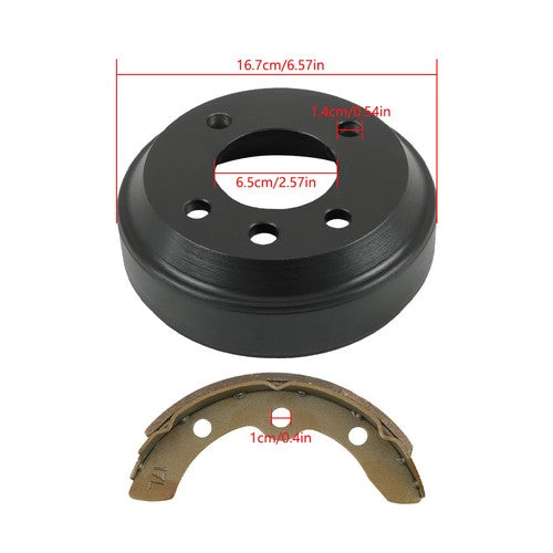 DURAFORCE Brake Drums Shoes Kit 1982-1992 For Yamaha G1, G2, G8, G9 Gas/Electric Golf Cart