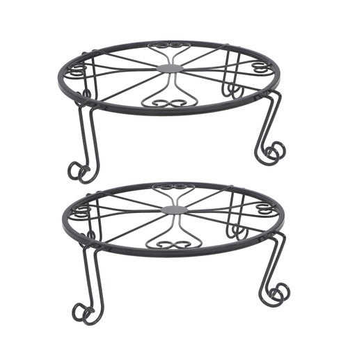 DURAFORCE 2 Pack Plant Stand For Flower Pot Heavy Duty Flower Pot Round Supports Rack