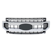 DURAFORCE Front Upper Grille Grill Suit For Ford F250 XL/XLT 2020 2021 2022 Chrome Plastic