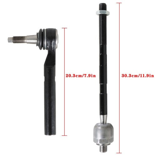 DURAFORCE EV800609 4pcs Front Inner Outer Tie Rod End Driver Passenger Kit For Hummer H3