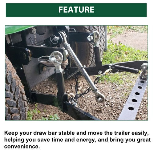 DURAFORCE 3 Point Hitch Kit W/Closed Frame Hook For John Deere 140 300 317 CAT 0 Tractor