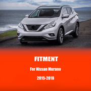 DURAFORCE For 2015-2018 Nissan Murano Fog Lights Lamps Pair Clear Lens w/Switch/Harness