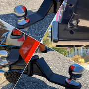 DURAFORCE Golf Cart Trailer Hitch 2″ Receiver for Club Car EZGO Yamaha Backseat Foot Rest